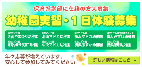 幼稚園実習＆1日体験保育インターンシップ募集バナー
